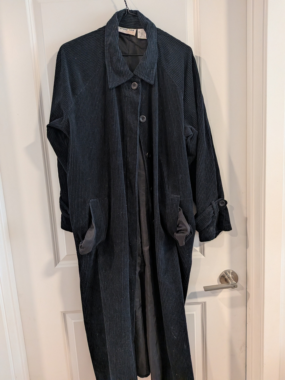 Vintage Navy Corduroy Trench Coat  Classic M/L